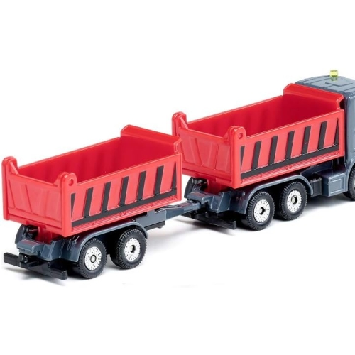 Ciężarówka z kolebą wywrotną i przyczepą wywrotką model metalowy SIKU S1685